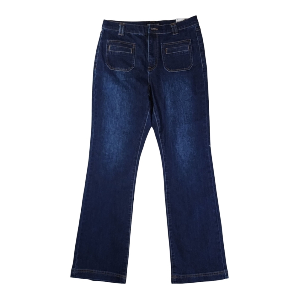 Tribal Brooke High Rise Hugging Microflare Jeans Dark Wash Size 10 NWT